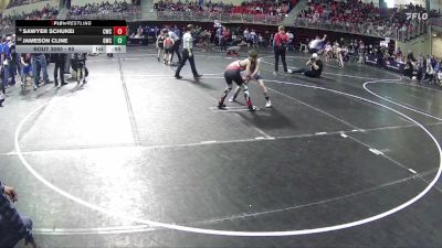 95 lbs Champ. Round 2 - Jameson Cline, Gering Wrestling Club vs Sawyer Schukei, Cozad Wrestling Club