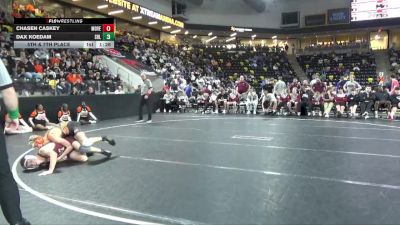 138 lbs 5th & 7th Place - Chasen Caskey, Mount Vernon vs Dax Koedam, Sergeant Bluff-Luton