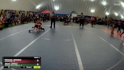 68 lbs Round 2 (6 Team) - Michael Binning, Killer Elite vs Dean Lewicz, Michigan Gold Pitbulls