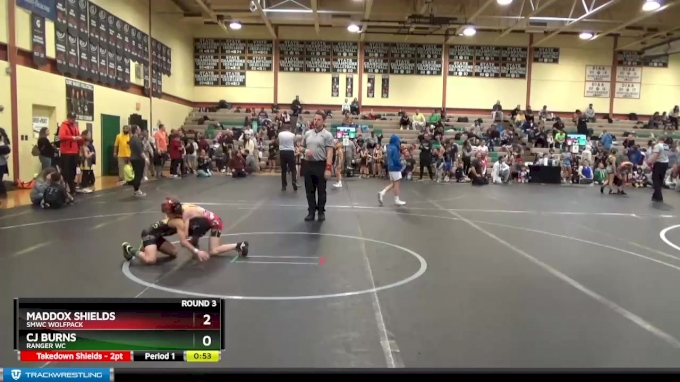 52-56 lbs Round 3 - Cj Burns, Ranger WC vs Maddox Shields, SMWC Wolfpack