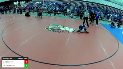 14U Boys - 96 lbs Champ. Round 1 - Justin Kozak, SCN Youth Wrestling Club vs Lucas Layne, North Brevard Wrestling Association