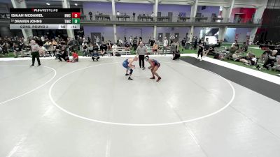 Junior Boys - 132 lbs Cons. Round 3 - Draven Johns, Team Idaho Wrestling Club vs Isaiah McDaniel, MarcAurele Wrestling Club