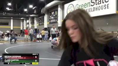 146 lbs Round 3 (4 Team) - Claire Barton, Missouri vs Beckah Gossman, Nebraska Wrestling Academy