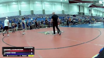 102 lbs Quarterfinal - Maxwell Schnurstein, MI vs Camden Hook, IN