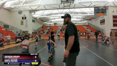 53-55 lbs Round 4 - Jackson Miears, Cody Wrestling Club vs Hawk Hecker, North Big Horn Rams