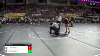 136 lbs Semifinal - Anja Hansen, Ottawa - Arizona (W) vs Elizabeth Patana, Grays Harbor (W)