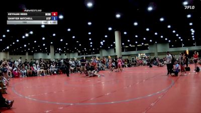 100 lbs Semis & 1st Wb (8 Team) - Sawyer Mitchell, AR- 15 Pink vs Keyhani Reed, Mat Clash Beast Mode