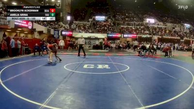 G - 105 lbs Cons. Round 2 - Brooklyn Ackerman, Dawson Co. (Glendive) Girls vs Amelia Grina, Fairfield Girls