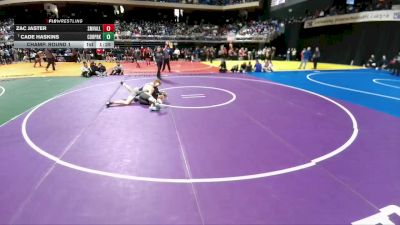 5A 190 lbs Champ. Round 1 - Cade Haskins, Cedar Park vs Zac Jaster, Comal Smithson Valley