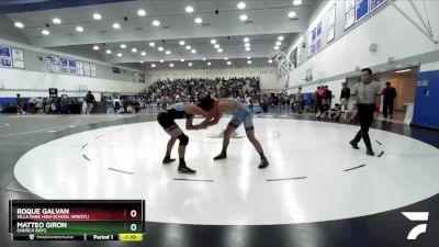 150 lbs Champ. Round 1 - Matteo Giron, Church Boyz vs Roque Galvan, Villa Park High School Wrestli