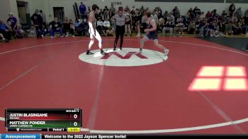 145 lbs Round 2 - Matthew Ponder, James Clemens HS vs Justin Blasingame, Wilson