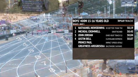 Youth Boys' 400m, Semi-Finals 6 - Age 15-16