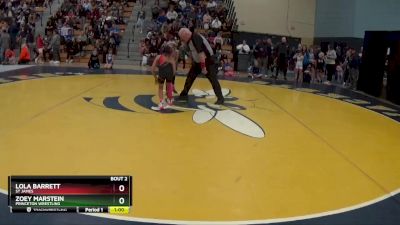 70 lbs Champ. Round 1 - Lola Barrett, St James vs Zoey Marstein, Princeton Wrestling