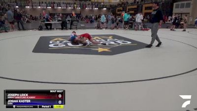 110 lbs Round 2 - Joseph Leick, Sebolt Wrestling Academy vs Josiah Kaster, Iowa