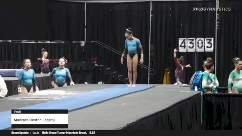 Madison Boston Legacy Gymnastics - Vault - 2022 Elevate the Stage Huntsville presented by SportsMED & Crestwood