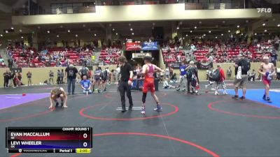 119 lbs Champ. Round 1 - Evan MacCallum, NE vs Levi Wheeler, OK