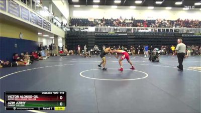 149 lbs Cons. Round 4 - Victor Alonso-Gil, Santa Rosa Junior College vs Azim Azimy, Chabot College