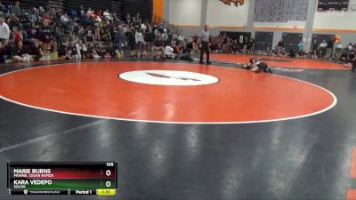 105 lbs Semifinal - Kara VeDepo, Solon vs Marie Burns, Prairie, Cedar Rapids