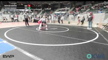 90 lbs Consi Of 8 #2 - Braylee Denton, Wagoner Takedown Club vs Tucker Hedrick, Grunts Wrestling