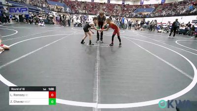 55 lbs Round Of 16 - Legend Ramsey, Del City Little League vs Zayn Chavez, Westmoore Wrestling