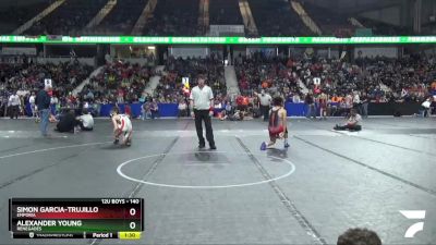 140 lbs Quarterfinal - Alexander Young, Renegades vs Simon Garcia-Trujillo, Emporia