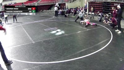 85 lbs Semifinal - Karter Thompson, Norfolk Jr Wrestling vs George Hugo, West Point Wrestling Club