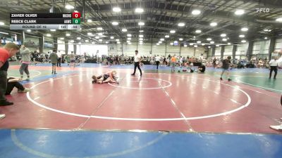 100 lbs Round Of 16 - Zavier Olver, Mat Assassins Black - MS vs Reece Clark, All American Wrestling Club - MS