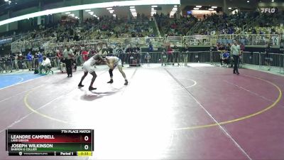 150 2A 7th Place Match - LeAndre Campbell, Lake Gibson vs Joseph Wilkinson, Barron G Collier