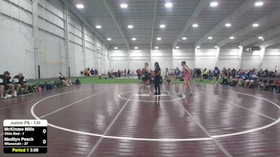 130 lbs McKinzee Mills, Ohio Red vs Madilyn Peach, Wisconsin