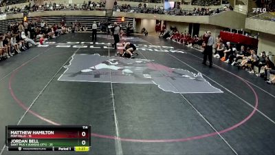 114 lbs Semis & 1st Wrestleback (8 Team) - Matthew Hamilton, Post Falls vs Jordan Bell, Saint Pius X (Kansas City)