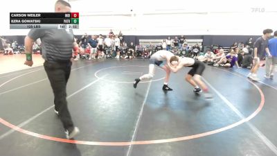 125 lbs Semifinal - Carson Weiler, Indiana Outlaws White - HS vs Ezra Gowatski, Patriot USA Wrestling Club - HS