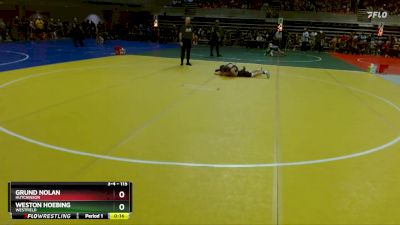 115 lbs Quarterfinal - Weston Hoebing, Westfield vs Grund Nolan, Hutchinson