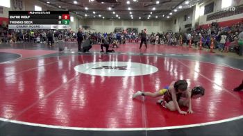 45 lbs Champ. Round 1 - Zayne Wolf, Elk River vs Thomas Seck, STMA Knights