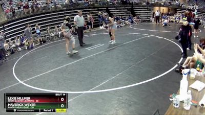 126 lbs Round 5 (6 Team) - Maverick Weyer, Kansas Aqua Lizard vs Lexie Hillmer, South Dakota Lightning