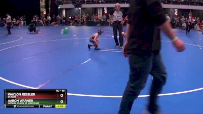 55 lbs Cons. Round 3 - Aaron Warner, Victory School Of Wrestling vs Waylon Ressler, DC Elite