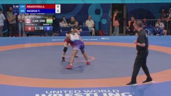 57 kg Final 3-5 - Agnia Krakovska, Canada vs Tanvi Magdum, India
