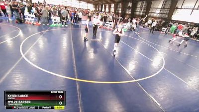 85 lbs Quarterfinal - Mylze Barber, Team Prestige vs Kysen Lance, Uintah