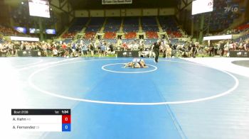 100 lbs Cons 32 #2 - Aiden Hahn, Missouri vs Angel Fernandez, Colorado