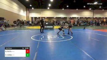 87 lbs 3rd Place - Bobby Duffy, New Jersey vs Darius Ambs, Simmons Academy Of Wrestling