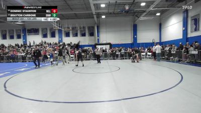 126 lbs Consi Of 8 #2 - Dominic Staunton, Wellesley vs Brayton Carbone, Shawsheen