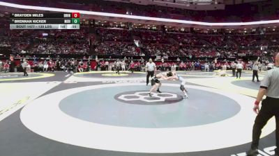 150 lbs 7th Place Match - Brayden Miles, Brunswick vs Brennan Kicker, Med. Highland