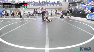 52-58 lbs Rr Rnd 3 - Makinleigh Mock, Blackwell Wrestling Club vs Dawson Bowers, Jacket Wrestling Club