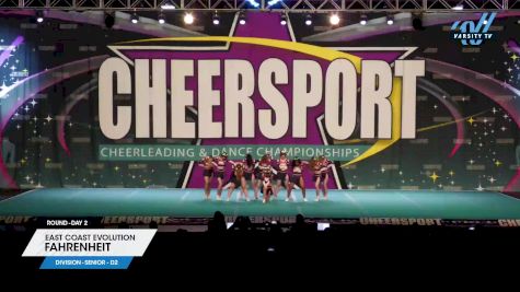 East Coast Evolution - Fahrenheit [2025 L1 Senior - D2 Day 2] 2025 CHEERSPORT National All Star Cheerleading Championship