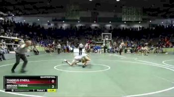 132 lbs Quarterfinal - Brevan Thrine, New Castle vs Thadeus O`Neill, Westfield.