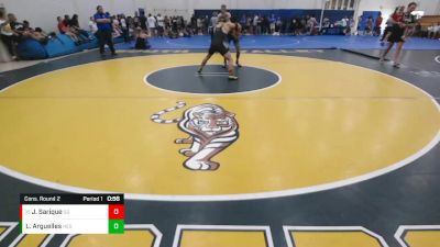 126 lbs Cons. Round 2 - Jhey Sarique, SSF Gators vs Landin Arguelles, Hesperia