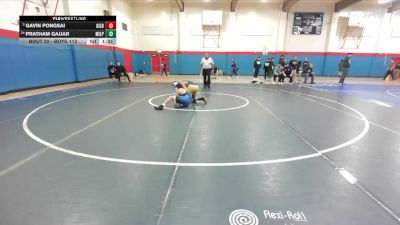 Boys 113 lbs Champ. Round 1 - Gavin Pongsai, Gilroy Boys vs Pratham Gajjar, Milpitas Boys