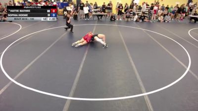 140 lbs Cons. Round 2 - Hattie Mathre, MN vs Sophia Hoeme, KS