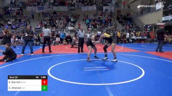 155 lbs Prelims - K'leigh Barrett, Broken Arrow vs Chandler Atwood, Jay Wrestling Club