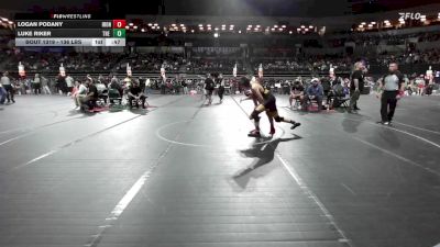 136 lbs Quarterfinal - Logan Podany, Iron Horse vs Luke Riker, The Wrestling Coach