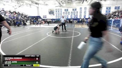 120 lbs Champ. Round 3 - Lei`ani Jaime, San Dimas vs Victoria Moreno, Santa Fe